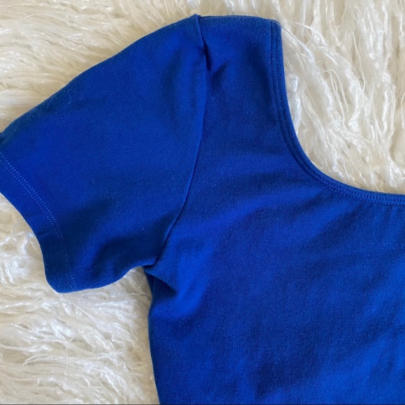 Bloch Royal Blue Short Sleeve Dance Leotard - Picture 3 of 8
